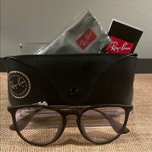 Brand new Ray-Ban Erika glasses and Ray-Ban hard case.
